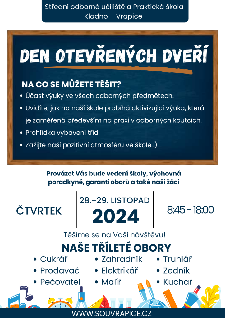 Den otevrenych dveri 2024 Listopad 1 | Střední odborné učiliště a Praktická škola Kladno | Vrapice Den otevrenych dveri 2024 Listopad 1 | Střední odborné učiliště a Praktická škola Kladno | Vrapice